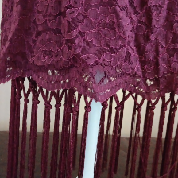 Brand New LUSH FLORAL LACE FRINGE PARTY DRESS-S - Picture 4 of 8